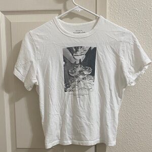 Abercrombie & Fitch White Graphic Tee